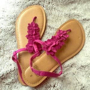Floral Magenta Sandals